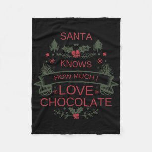 Weihnachts-Schokoladenliebhaber-Shirt für Comfort Fleecedecke