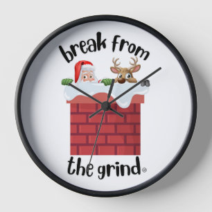 Weihnachts-Schornstein-Humor-Uhr Uhr