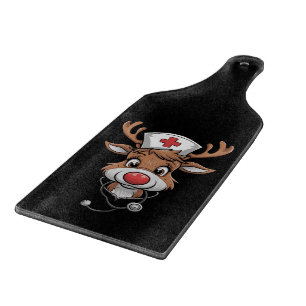 Weihnachts-Schrubben-Top Rentier-Gummihandschuhe K Schneidebrett