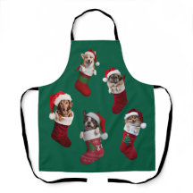 Weihnachts-Schürze für kleine Hunde