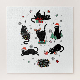 Weihnachts-Schwarze Katzen