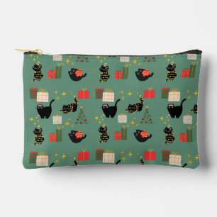 Weihnachts-Schwarze Katzen Zubehörtasche