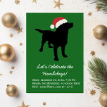 Weihnachts Schwarzer Lab Hund mit Weihnachtsmütze Einladung<br><div class="desc">Dieser bezaubernde Black Lab Hund trägt einen Santa Claus Hut - so viel Spaß für den Urlaub und wird jedem ein Lächeln ins Gesicht bringen - besonders Hundefreunde! Personalisieren Sie Ihren Text und Ihre Hintergrundfarbe - klicken Sie einfach auf Anpassen. Klicken Sie auf das unten stehende Logo des Colorfulgalshop, um...</div>