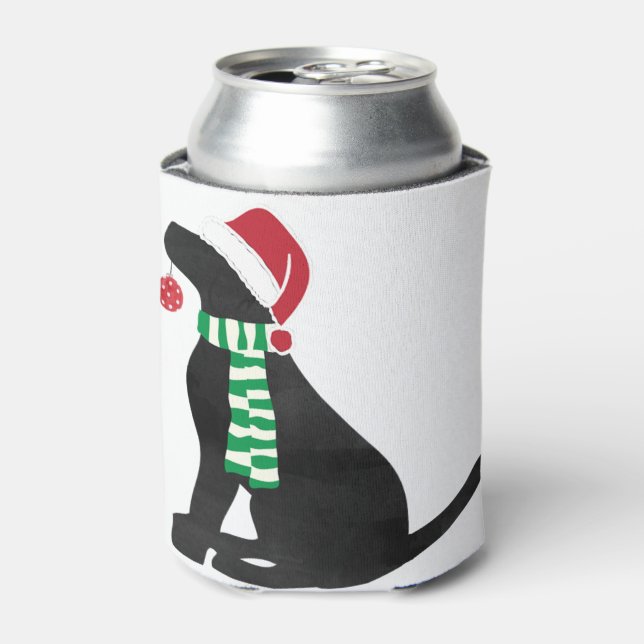 Weihnachts-Schwarzklassehund Dosenkühler (Kanne Vorderseite)