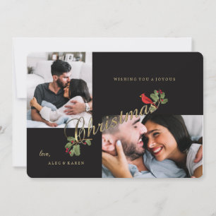 Weihnachts-Script-Foto Einladung