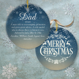Weihnachts-Script-Vater, Vater, Papa Definition Keramik Ornament