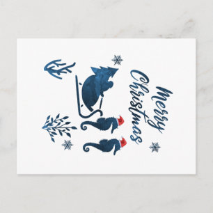 Weihnachts-Seepferd Postkarte