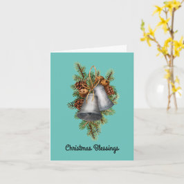 Weihnachts-Segeln Glocken Ornament Wasserfarbe Karte