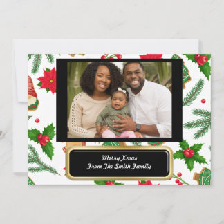 Weihnachts-Segnung Christliche Personalisierte Kar Feiertagskarte
