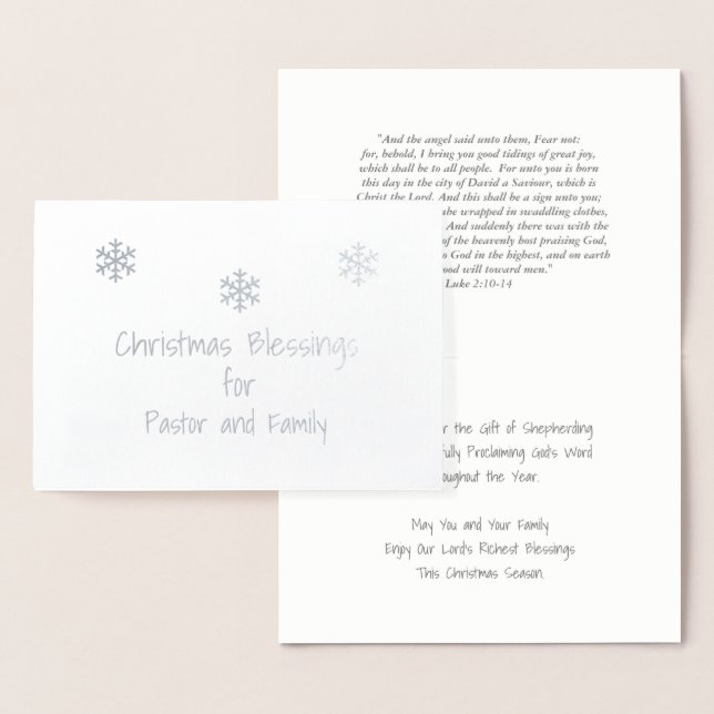 Weihnachts-Segnung Pastor/Familienfoilkarte Folienkarte (Anzeige)
