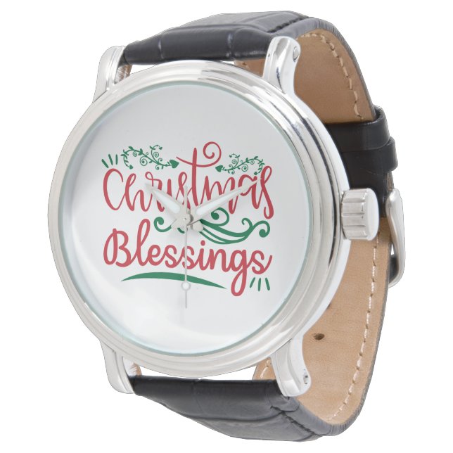 Weihnachts-Segnungen Armbanduhr (Schrägansicht)