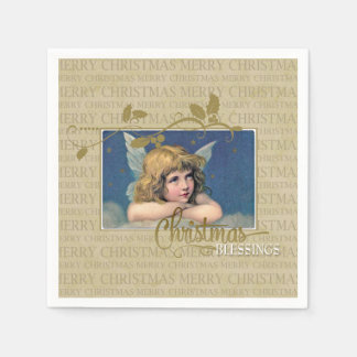 Weihnachts-Segnungen-Engel Serviette