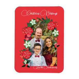 Weihnachts-Segnungen floral Magnet