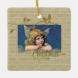Weihnachts-Segnungen Kleiner Engel Keramikornament