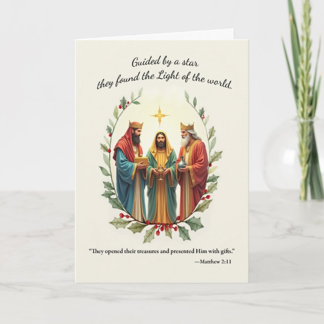 Weihnachts-Segnungen mit der Schrift der Weisen Karte (Vorderseite)