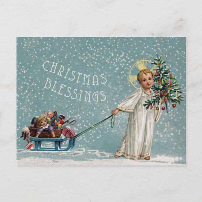 Weihnachts-Segnungen Postkarte (Vorderseite)
