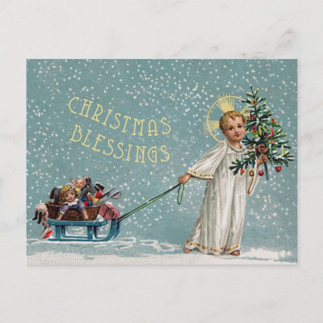 Weihnachts-Segnungen Postkarte (Vorderseite)
