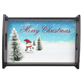 Weihnachts-Serviertablett/Schneemann Serviertablett