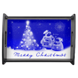 Weihnachts-Serviertablett/Schneemann Tablett