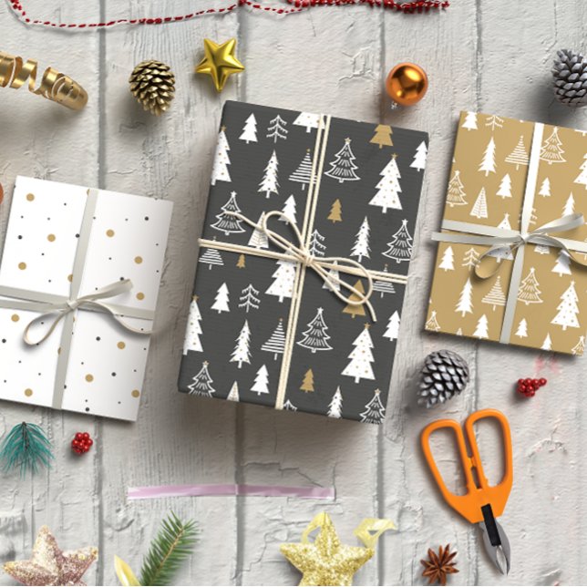 Weihnachts-Set von 3 Jahren Geschenkpapier Set (Winter Christmas set of 3 Wrapping Paper Sheet)