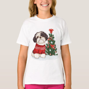 Weihnachts-Shih-Tzu-Hund T-Shirt