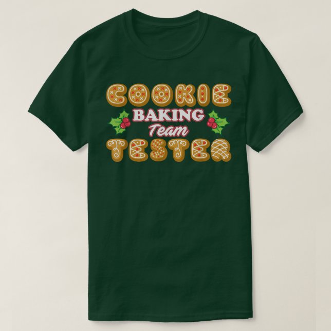 Weihnachts Shirt Cookie Baking Team Tester (Design vorne)