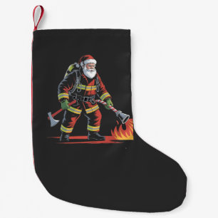 Weihnachts-Shirt des Feuerwehrmanns XMas Funny San Kleiner Weihnachtsstrumpf