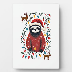 Weihnachts-Shirt für Faultierliebhaber Geschenk Sa Fotoplatte