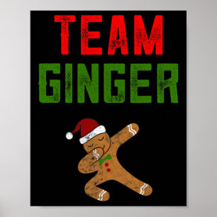 Weihnachts-Shirt für Kinder Team Ingwer Dabbing In Poster