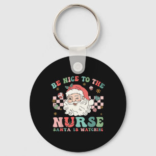 Weihnachts-Shirt für Krankenschwestern: Sei nett z Schlüsselanhänger