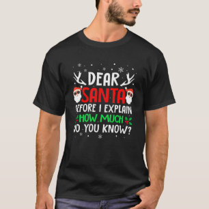Weihnachts-Shirts Kinder Erwachsene lieben Santa I T-Shirt