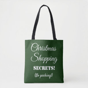 Weihnachts-Shopping Geheimnisse nicht pinkeln grü Tasche