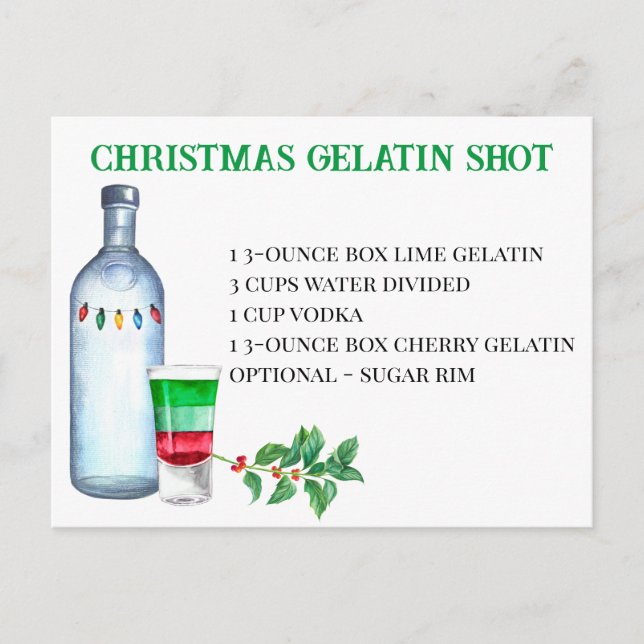 Weihnachts-Showdrink Rezept Feiertag Postkarte (Vorderseite)
