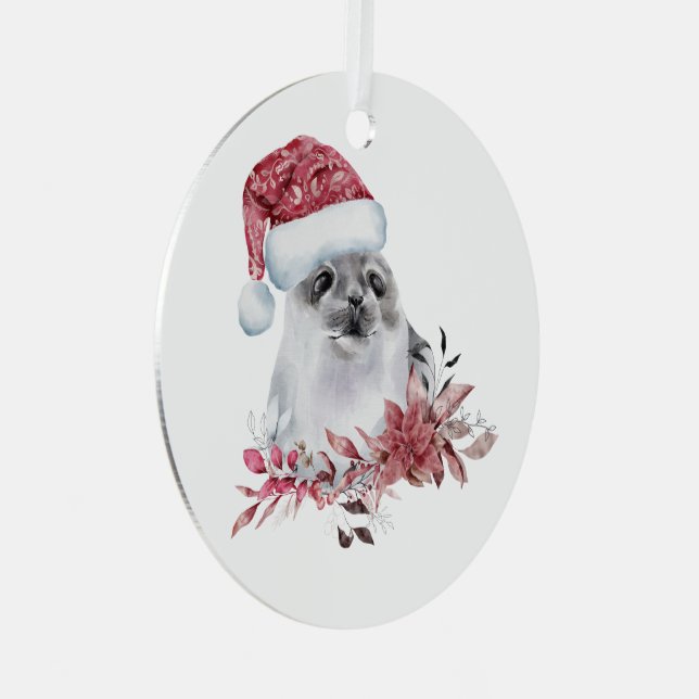 Weihnachts-Siegel Ornament Aus Metall (Vorderseite Rechts)