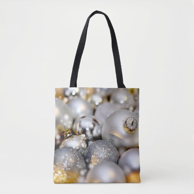 Weihnachts-Silber-Dekor Babubles Tasche (Vorderseite)