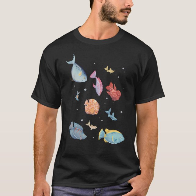 Weihnachts-Silber-Dollar-Fisch T-Shirt (Vorderseite)