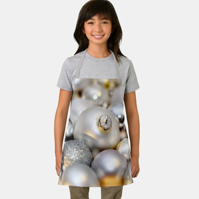 Weihnachts-Silberdekor Baubles Schürze (Insitu)
