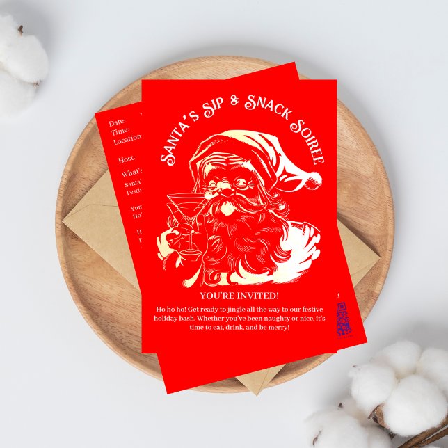 Weihnachts-Sip & Snack Soiree Weihnachts-Party Einladung (Von Creator hochgeladen)