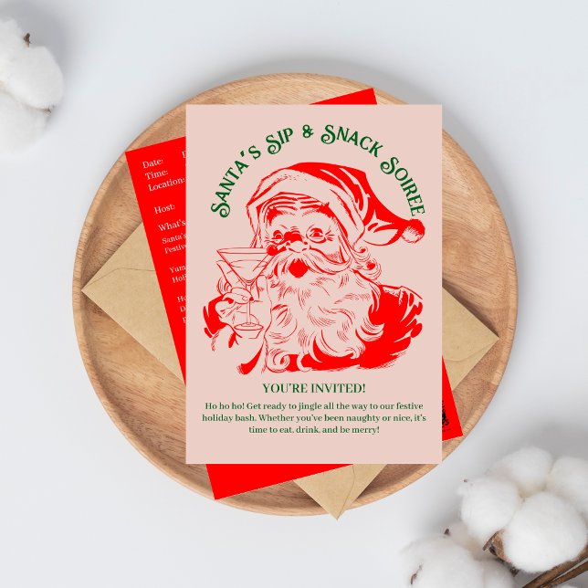 Weihnachts-Sip & Snack Soiree Weihnachts-Party Einladung (Von Creator hochgeladen)