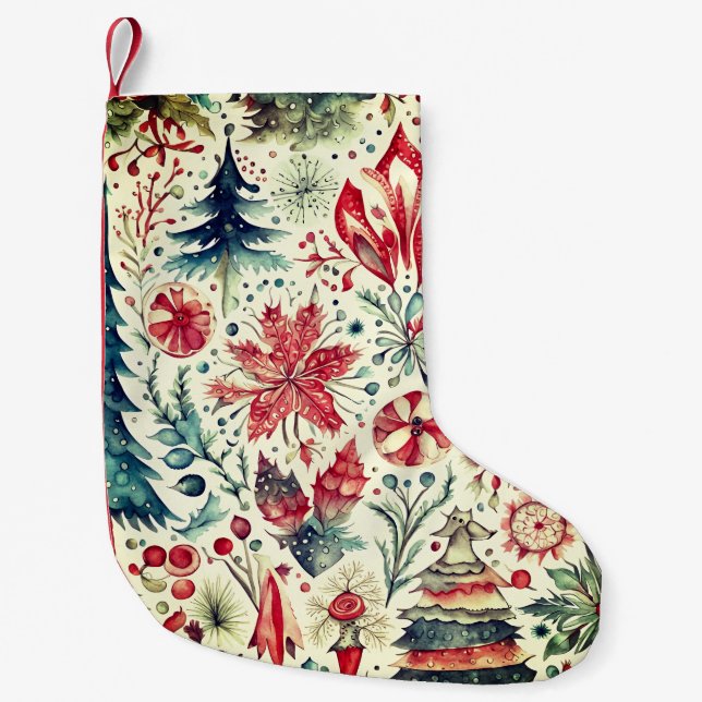 Weihnachts-Skandinavien-Design Kleiner Weihnachtsstrumpf (Vorderseite)