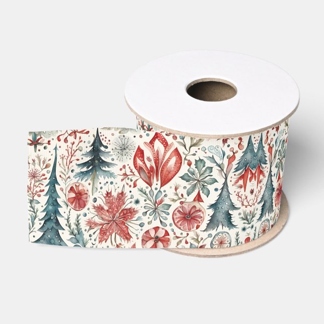 Weihnachts-Skandinavien-Design Ripsband (Spule)