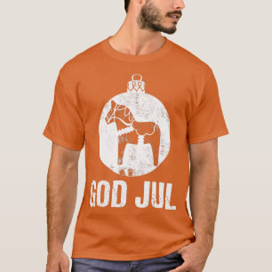 Weihnachts-Skandinavier Dala Horse Ornament Gott J T-Shirt