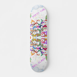 Weihnachts-Skateboard-Geschenk Happy Snowmans Part Skateboard