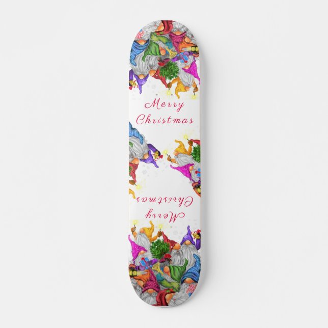 Weihnachts-Skateboard Geschenke Gnomes Skateboard (Vorne)