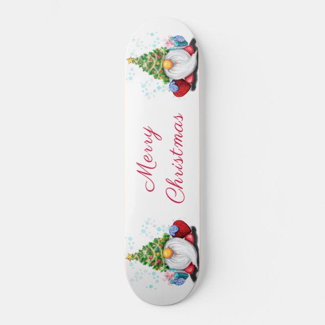 Weihnachts-Skateboard mit Geschenk Skateboard (Vorderseite)
