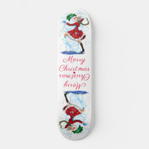 Weihnachts-Skateboard Snowman und Girl-Dance Skateboard
