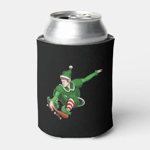 Weihnachts-Skater Elf Dosenkühler