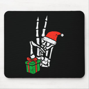 Weihnachts-Skelett-Hand-Frieden Cket Weihnachten M Mousepad