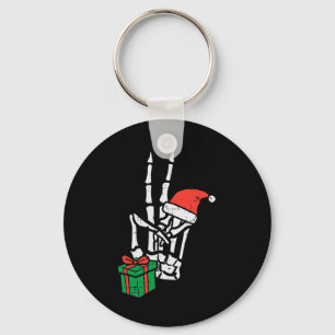 Weihnachts Skelett Hand Peace Pocket Xmas Men Wome Schlüsselanhänger