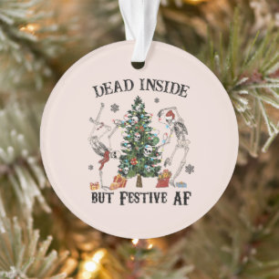 Weihnachts-Skelett - Totes Innen, aber festlich Ornament
